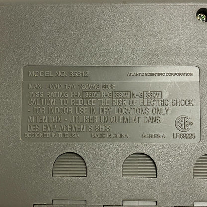 Atlantic Scientific 7 Port Power Strip Pro Shield AP 7000 NO. 35312