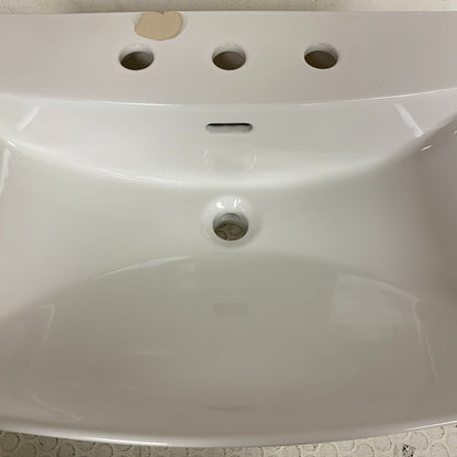 Signature Hardware Pentero 23″ x 18″ Fireclay Pedestal Sink White SHPE348WH