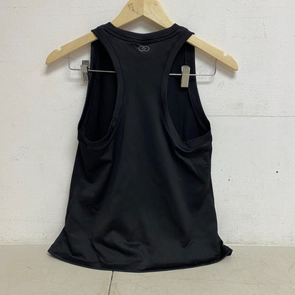 CALIA Women's Relaxed Fit Ribbed Racerback Tank Pure Black WAX11233FS Brand New