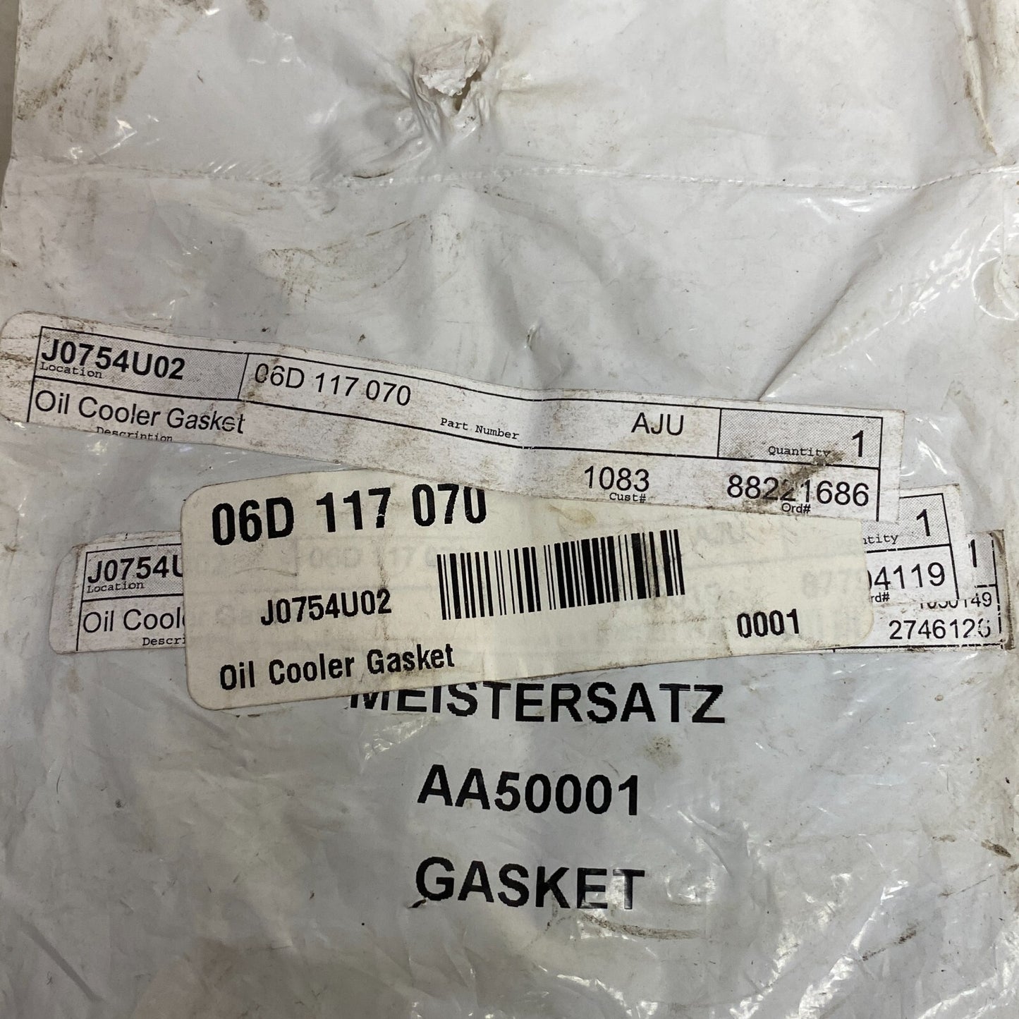 Genuine Volkswagen Jetta '08-'06 Oil Cooler Gasket 06D-117-070