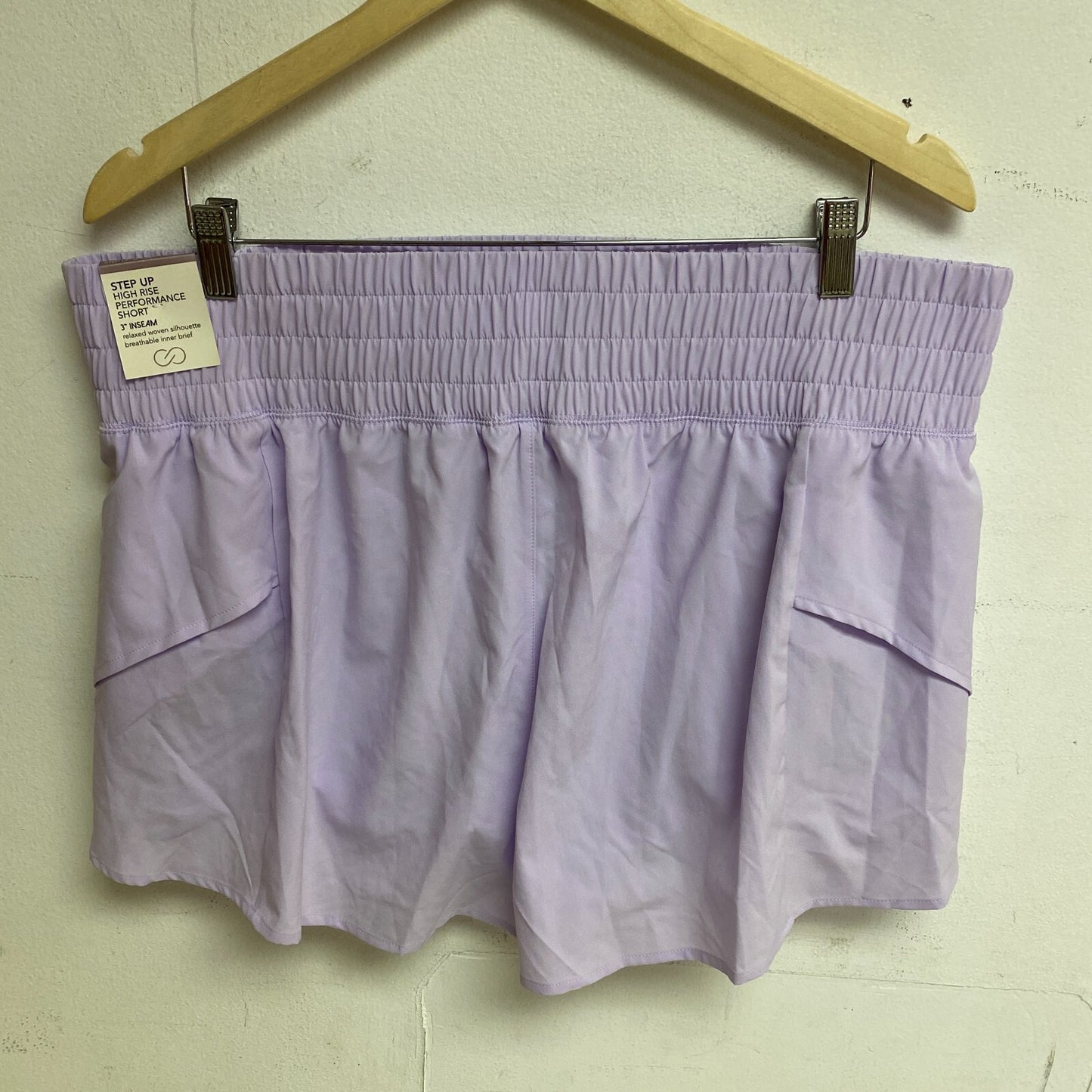 Calia Women Woven High Rise Petal Hem Short Lilac Flash WAX12326 BRAND NEW