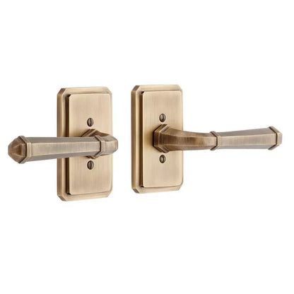 Signature Hardware Solid Brass LH ONLY Interior Door Lever Antique Brass 552057A