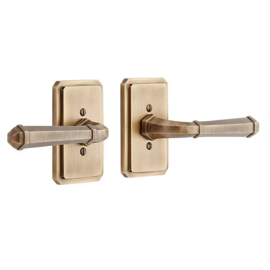 Signature Hardware Solid Brass LH ONLY Interior Door Lever Antique Brass 552057A