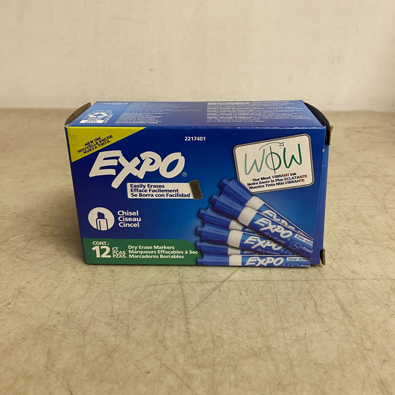 Expo Low Odor Dry Erase Markers Chisel Tip Blue 12 Pack Model  83003