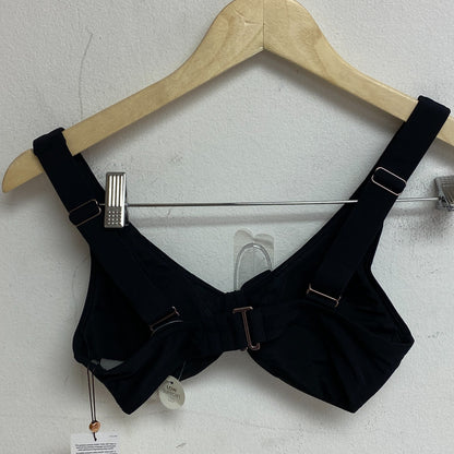 Calia Women's Swim Collection Tie Front Racerback Bikini Top Pure Black WSA22200