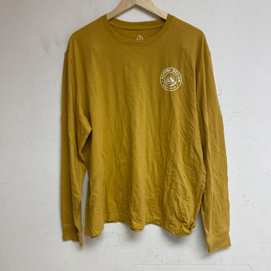 Alpine Design Men's AD M Long Sleeve Graphic Print Tee AD Logo/Gold ADM23200 New