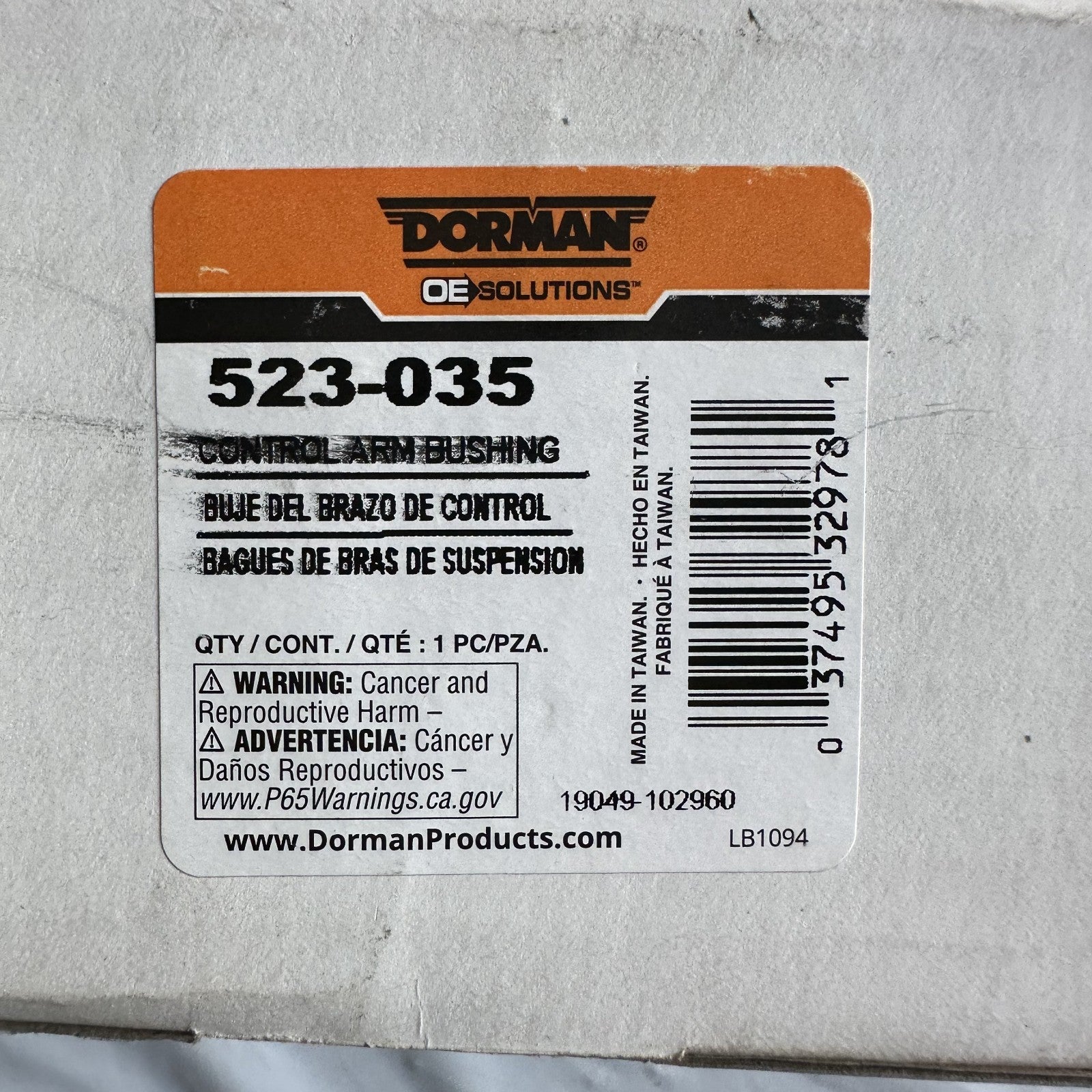 Dorman 523-035 Front Lower Forward Control Arm Bushing for GM Vehicles