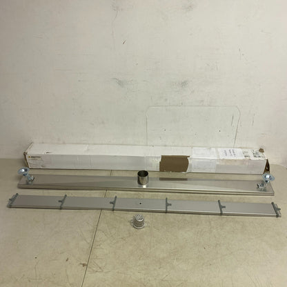 Signature Hardware 48" Cohen Linear Tile-In Shower Drain - Brushed Stainless S..