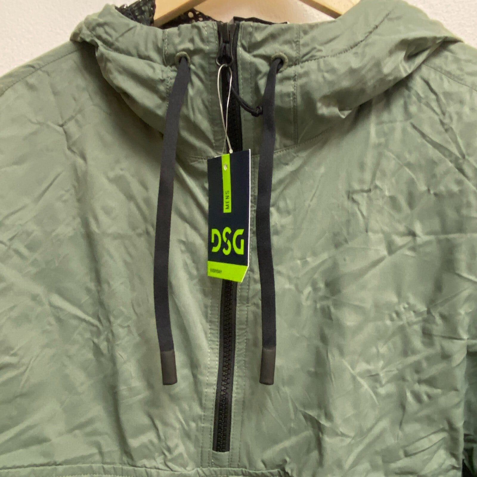 DSG Mens Woven Jacket Olive Clay Zip Solid DAM12602VC