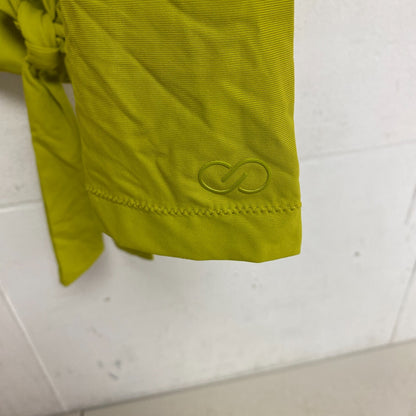 Calia Women's Swim Collection Cropped Front Tied Rash Guard Kiwi Green WSA22804