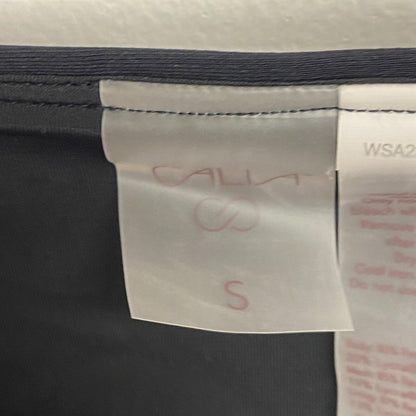 Calia Women's Swim High Rise Bikini Bottoms Black Color Block WSA23406PRT  New!