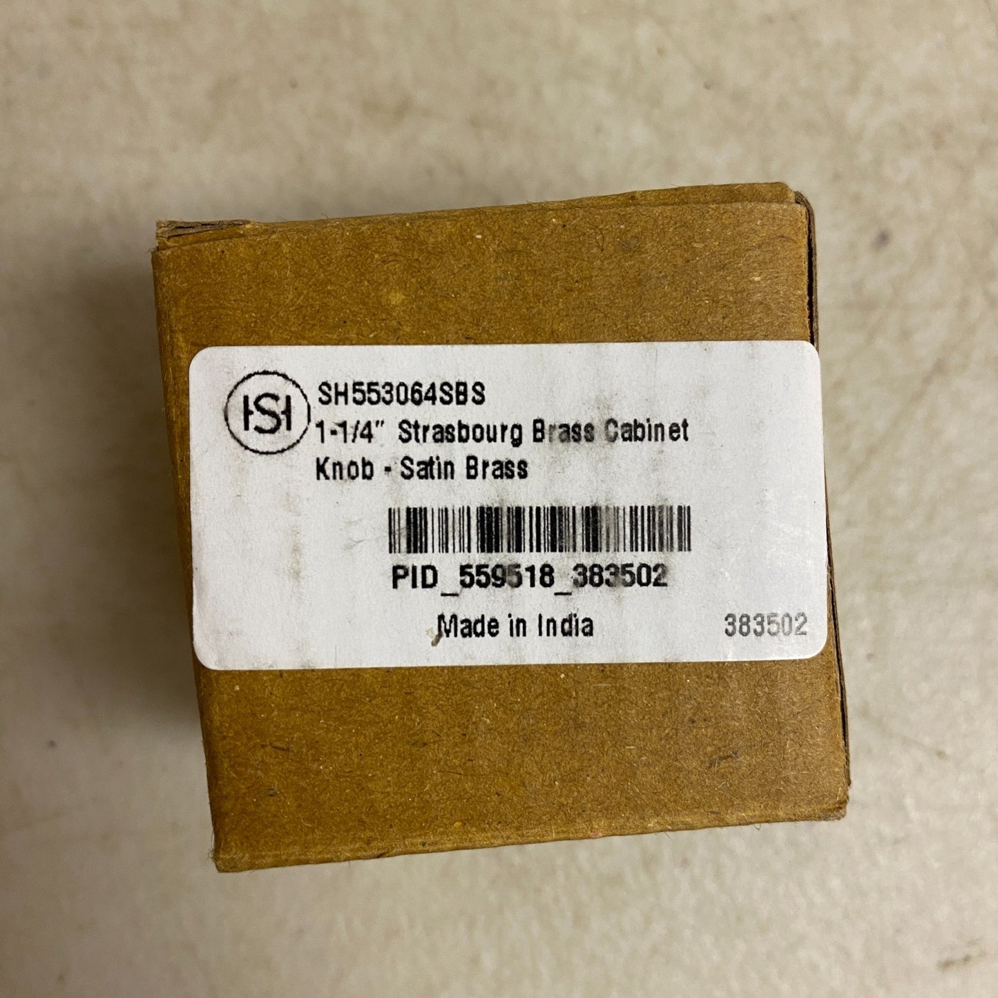 Signature Hardware Strasbourg Brass Cabinet Knob 1‑1/4″ Satin Brass (2 Pack)