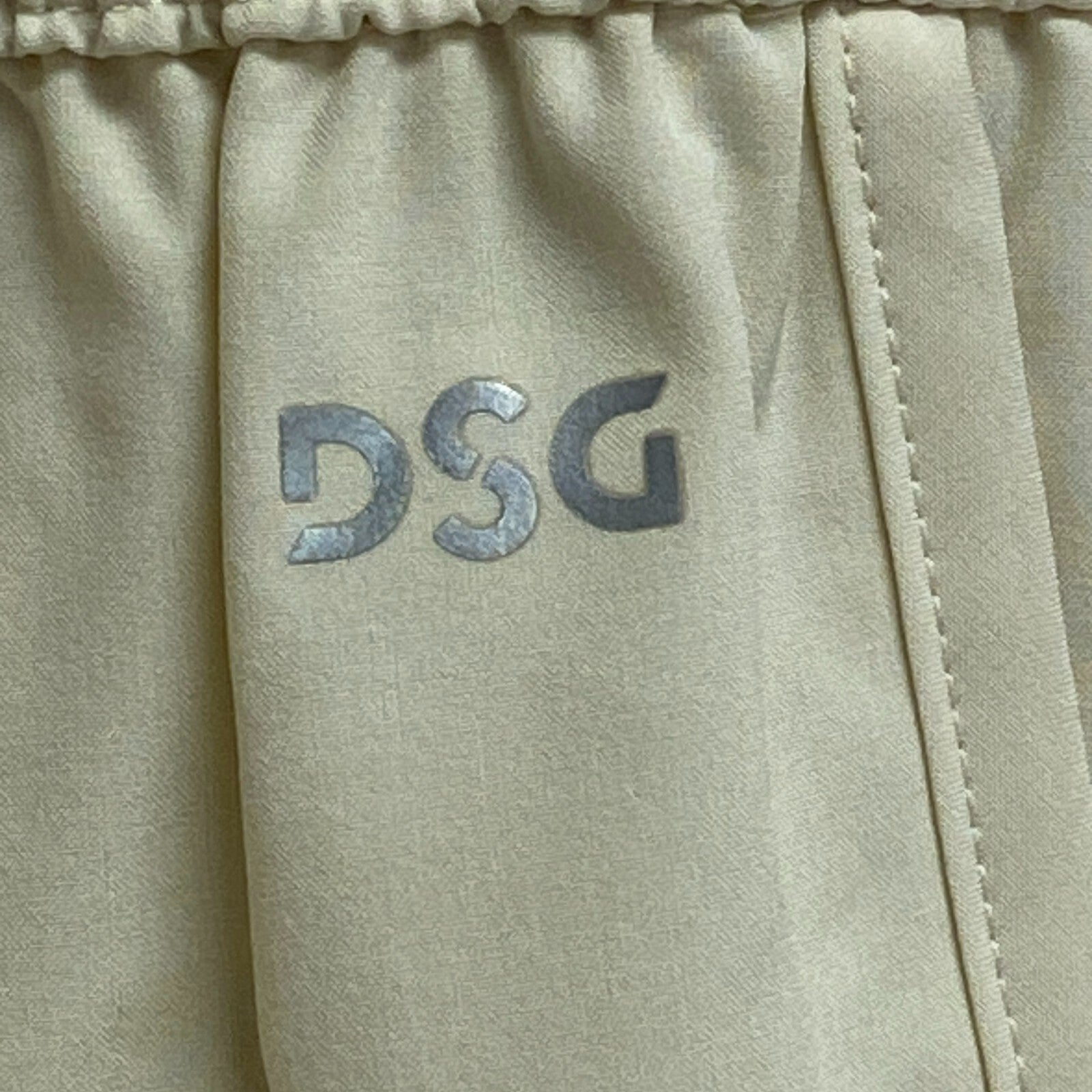 DSG Women's 3â High Rise Waistband Shorts Light Sand Solid Performance DAW1232