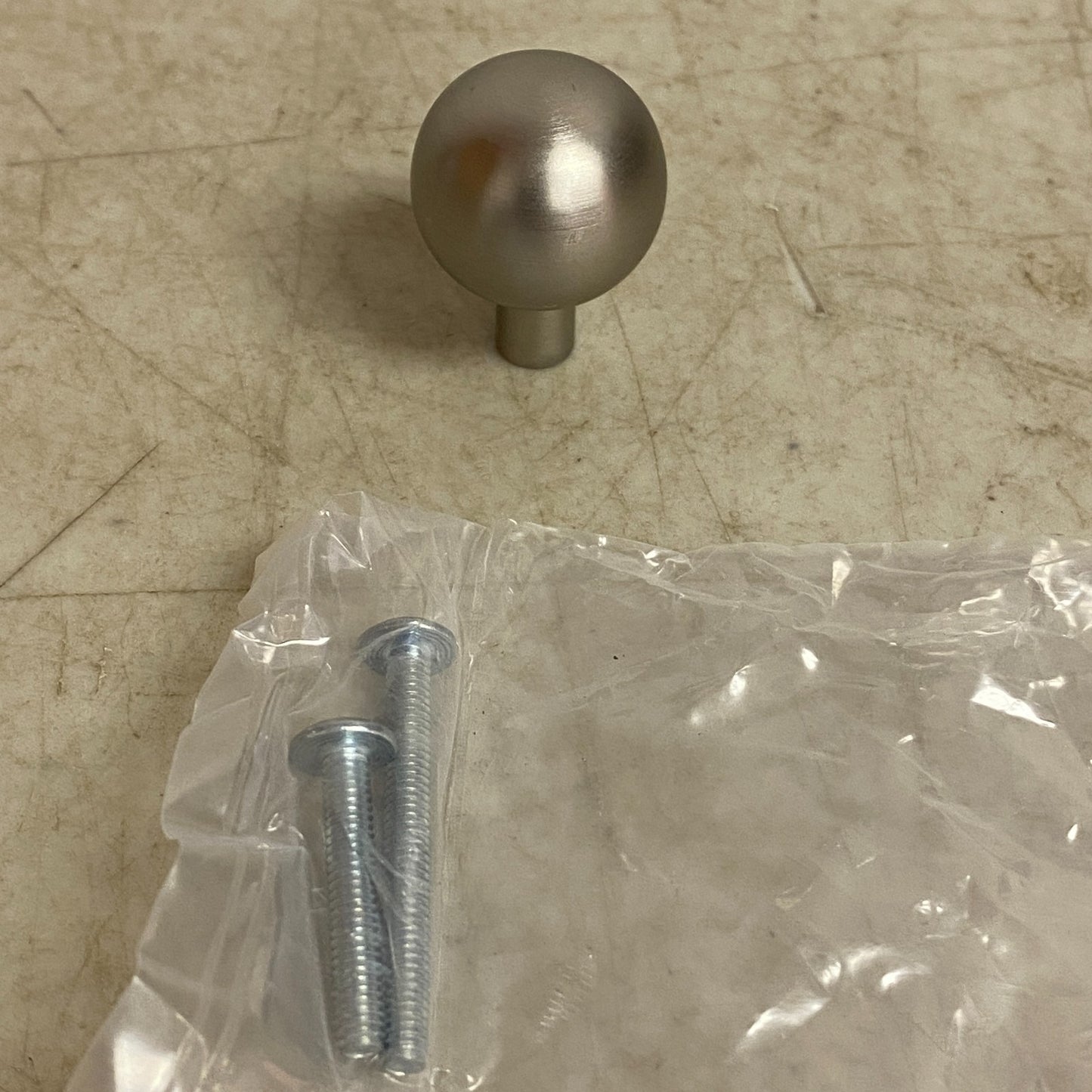 Signature Hardware 2 PACK Osian 1″ Solid Brass Round Cabinet Knob Brushed Nickel