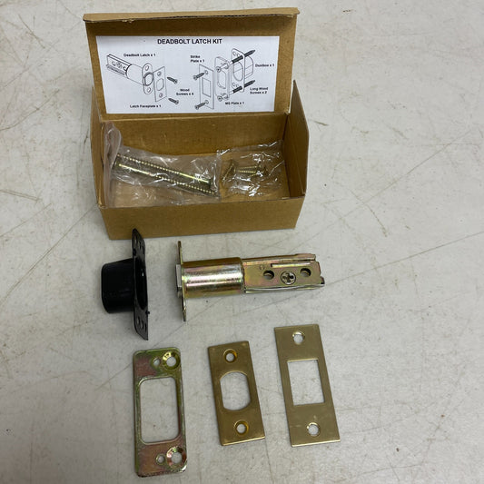 Signature Hardware Deadbolt 2-3/4'' Latch Set Satin Brass