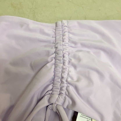 CALIA Women's High Waisted Ruched Side Tie Swim Bottoms Lilac Flash WSA23410