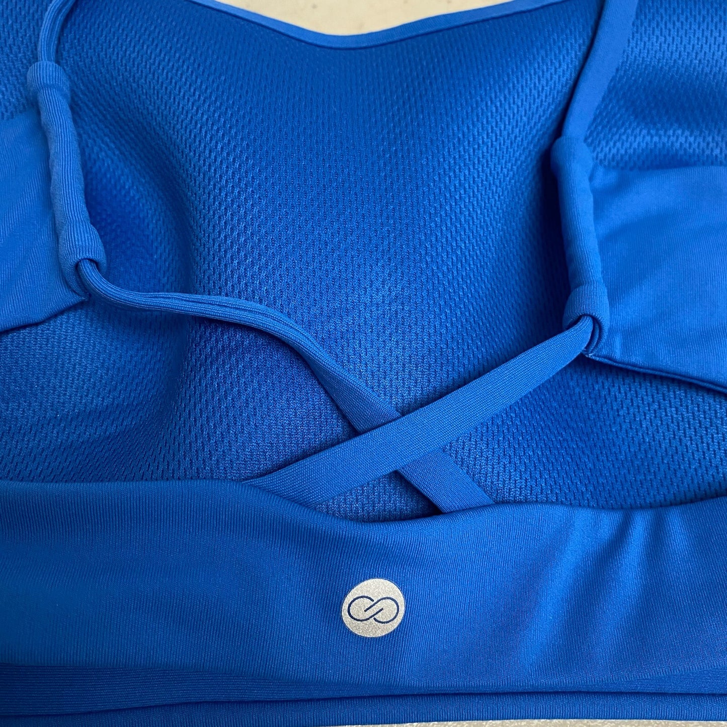 CALIA Women's Restore Strappy Back Bra Royal Blue Sleeveless Racerback WAX17372