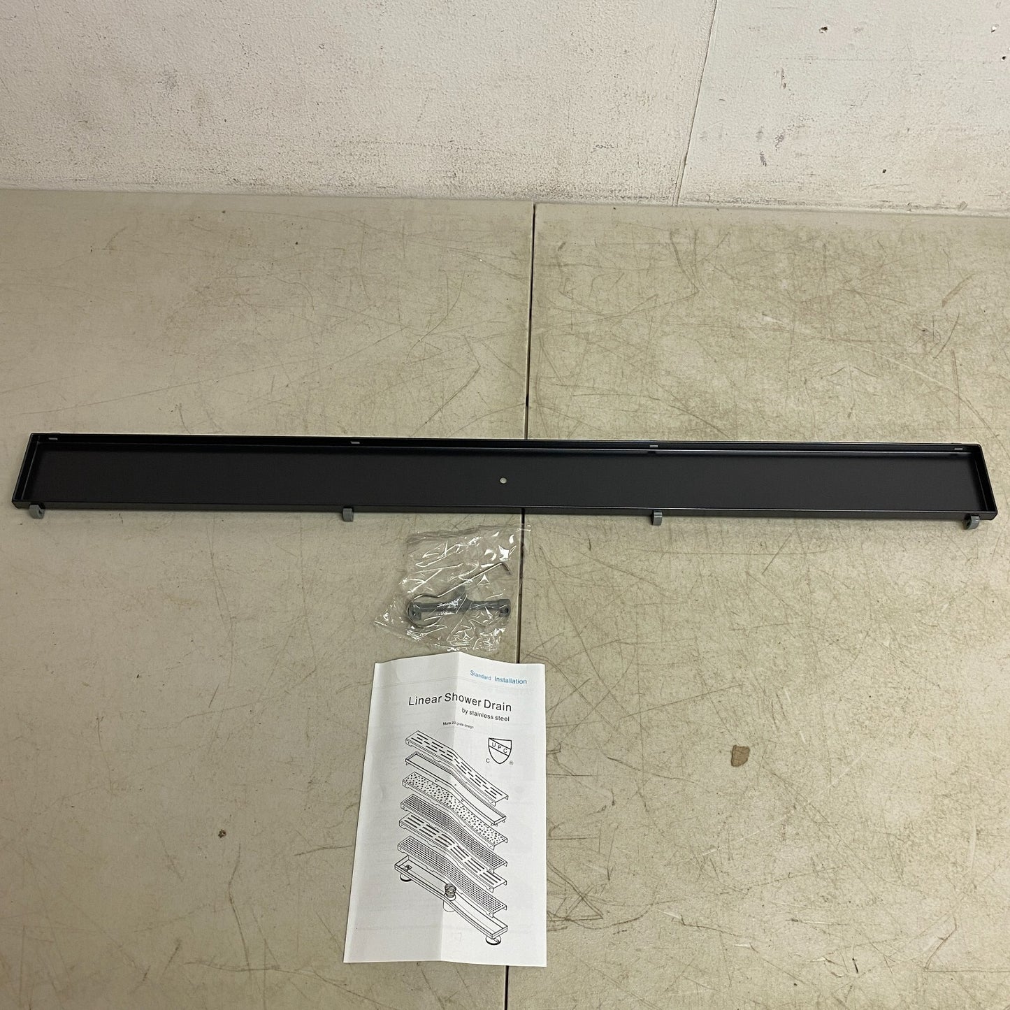 Signature Hardware 32" Cohen Linear Tile-In Shower Drain - Matte Black