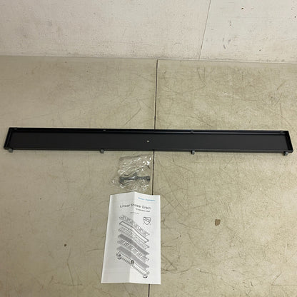 Signature Hardware 32" Cohen Linear Tile-In Shower Drain - Matte Black