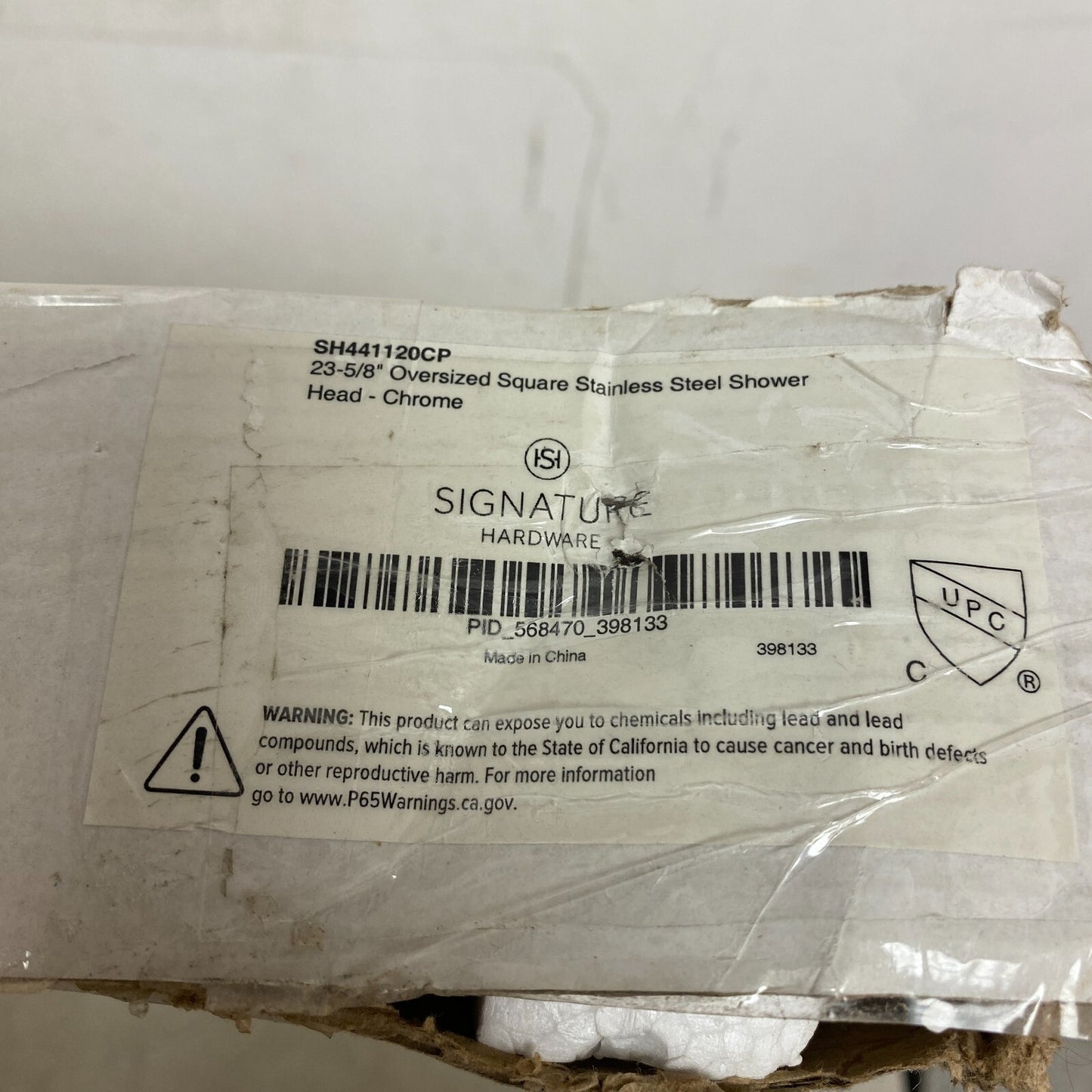 Signature Hardware 23-5/8" Oversized Square Stainless Steel Shower Head - Chrome