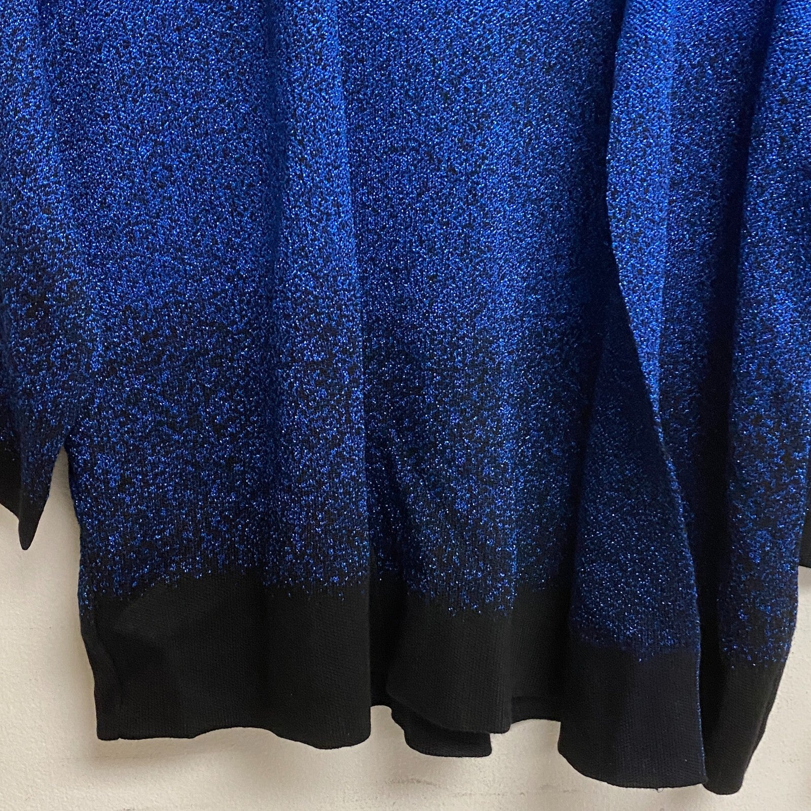 Alfred Dunner Women's 3/4 Sleeve Layered Look Cardigan Sweater Size PS Cobalt