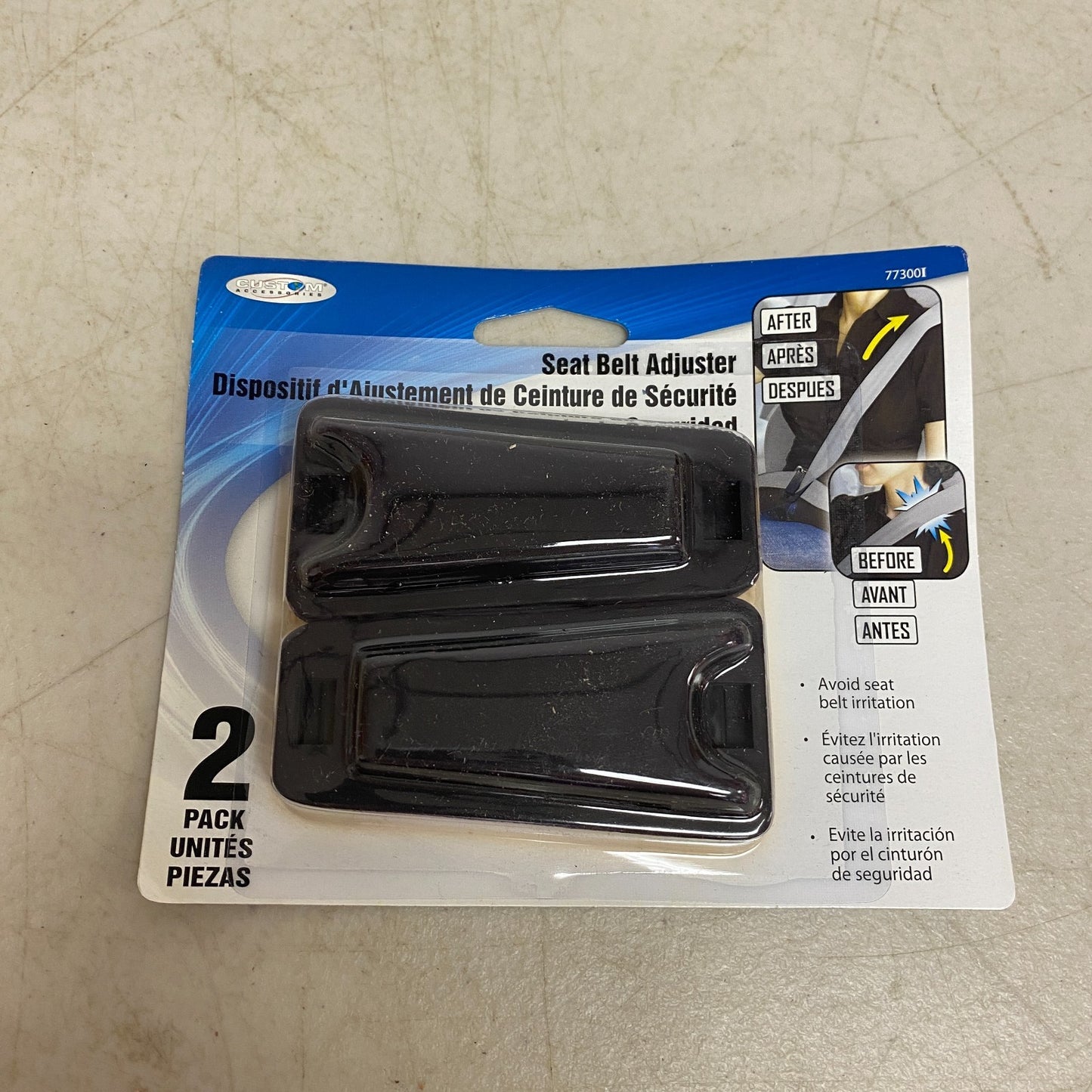 Custom Accessories Seat Belt Adjuster Black (4-Pack / 8ct.) 77300