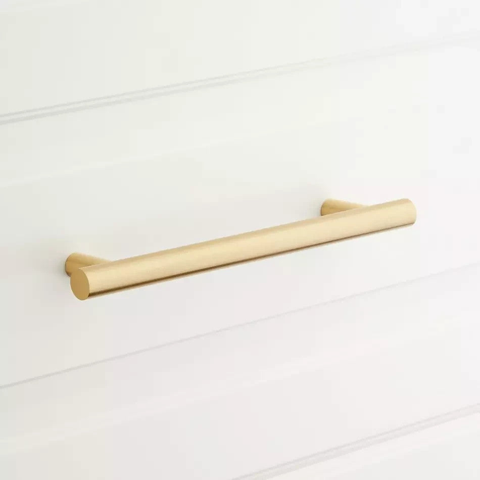 Signature Hardware 3-3/4" Avignon Solid Brass Cabinet Pull Antique Brass