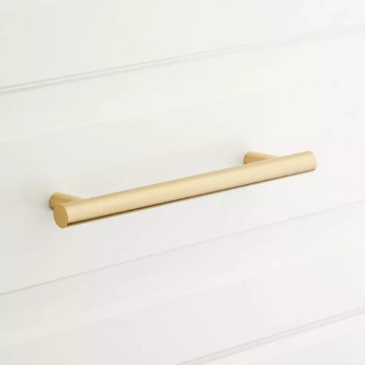 Signature Hardware 3-3/4" Avignon Solid Brass Cabinet Pull Antique Brass