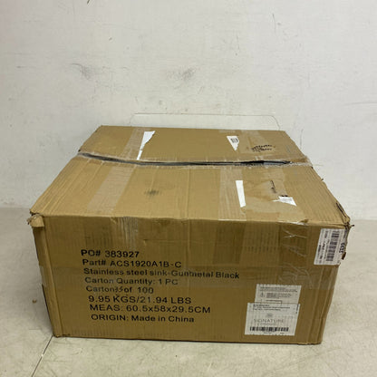 Signature Hardware 19" Atlas Stainless Steel Undermount Prep Sink - Gunmetal B,,