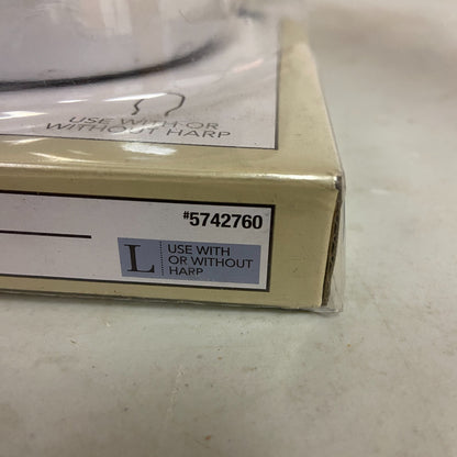 allen + roth Lamp Base White Finish with Natural Textured Wrap Detail 6in x 6in