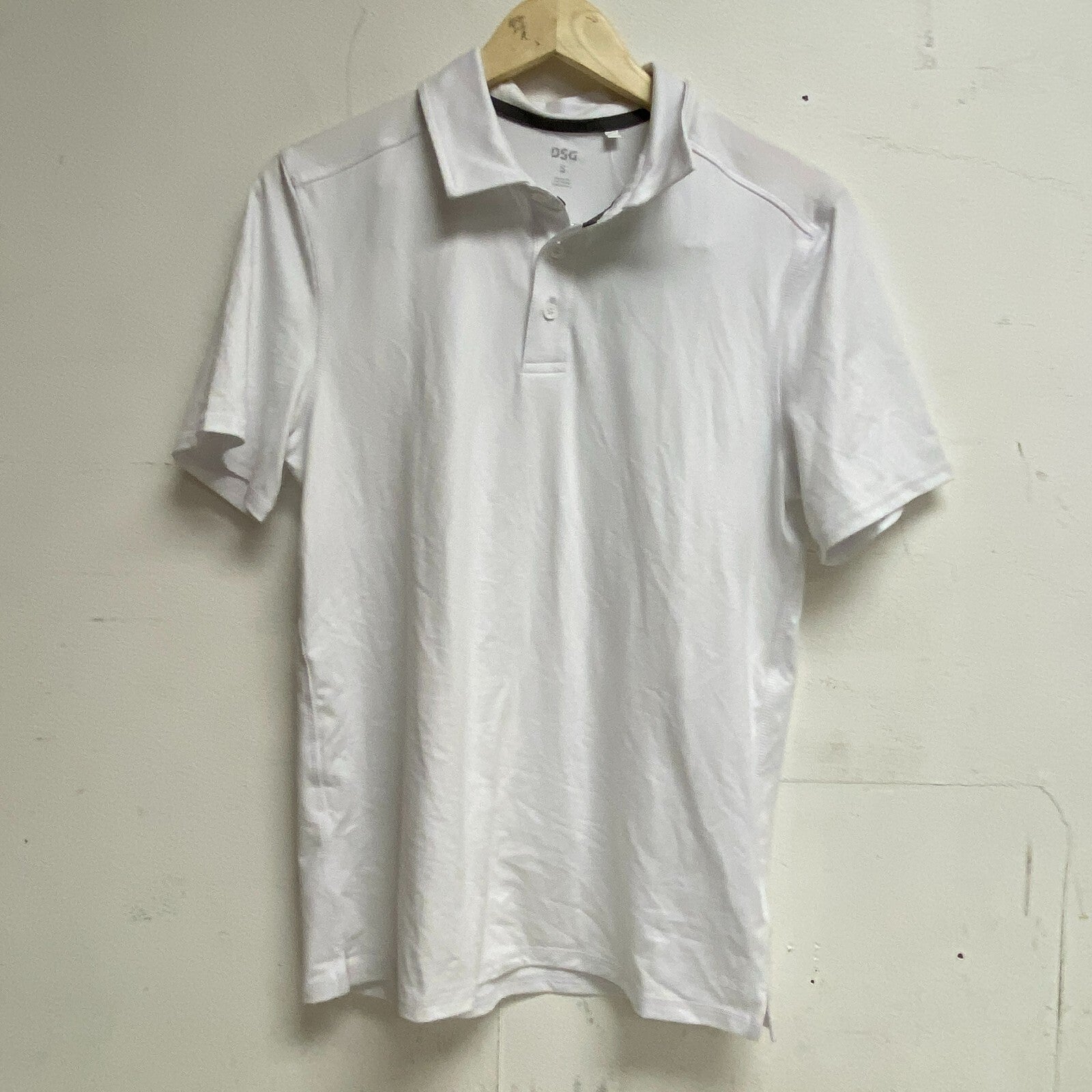 DSG Mens 365 Short Sleeve Polo Pure White Solid Summer Stylish DAM13112