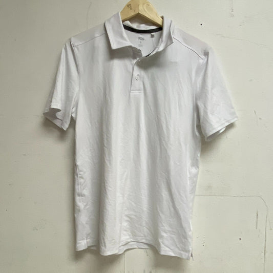 DSG Mens 365 Short Sleeve Polo Pure White Solid Summer Stylish DAM13112