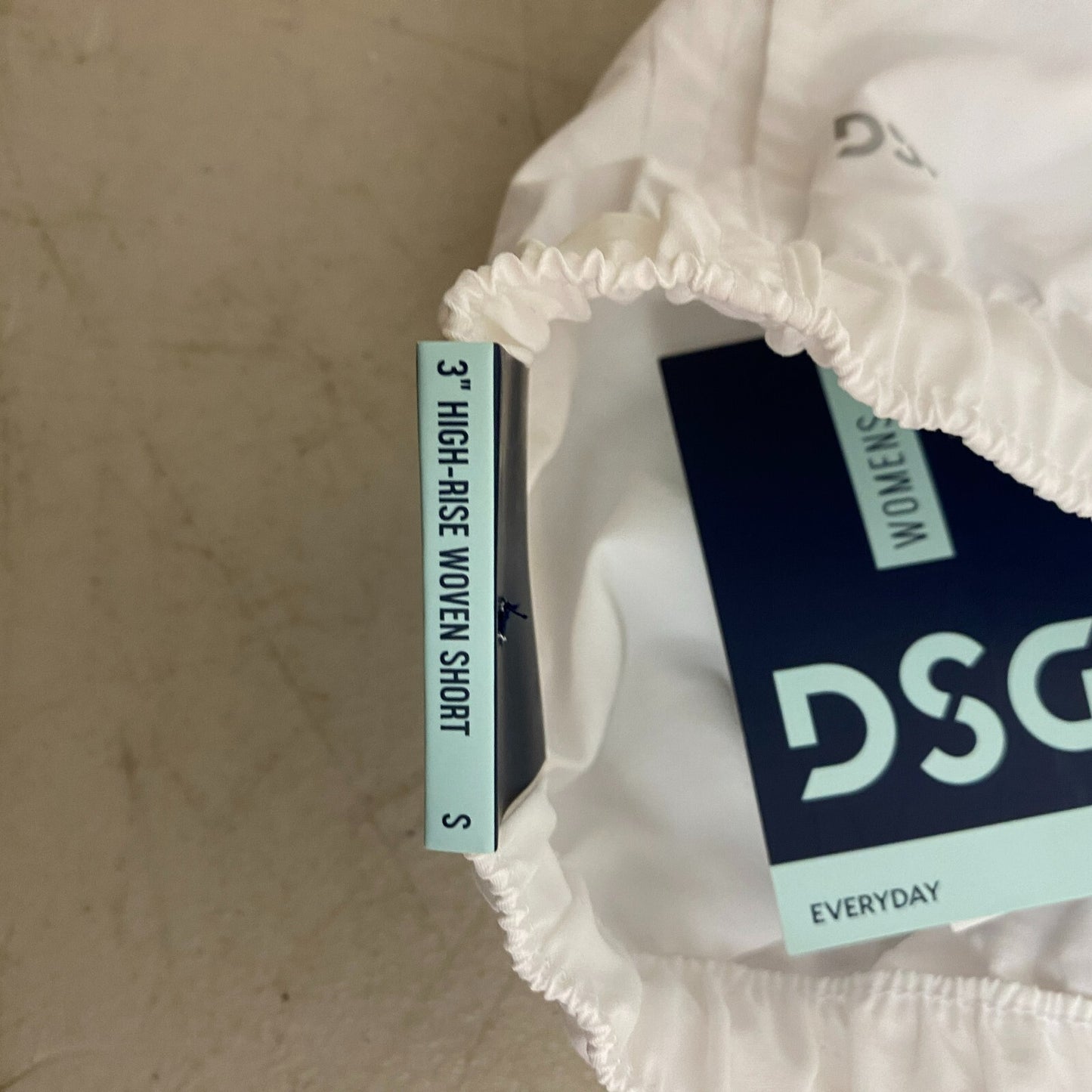 DSG Women's Notched Woven Shorts Pure White Solid  DAW13108