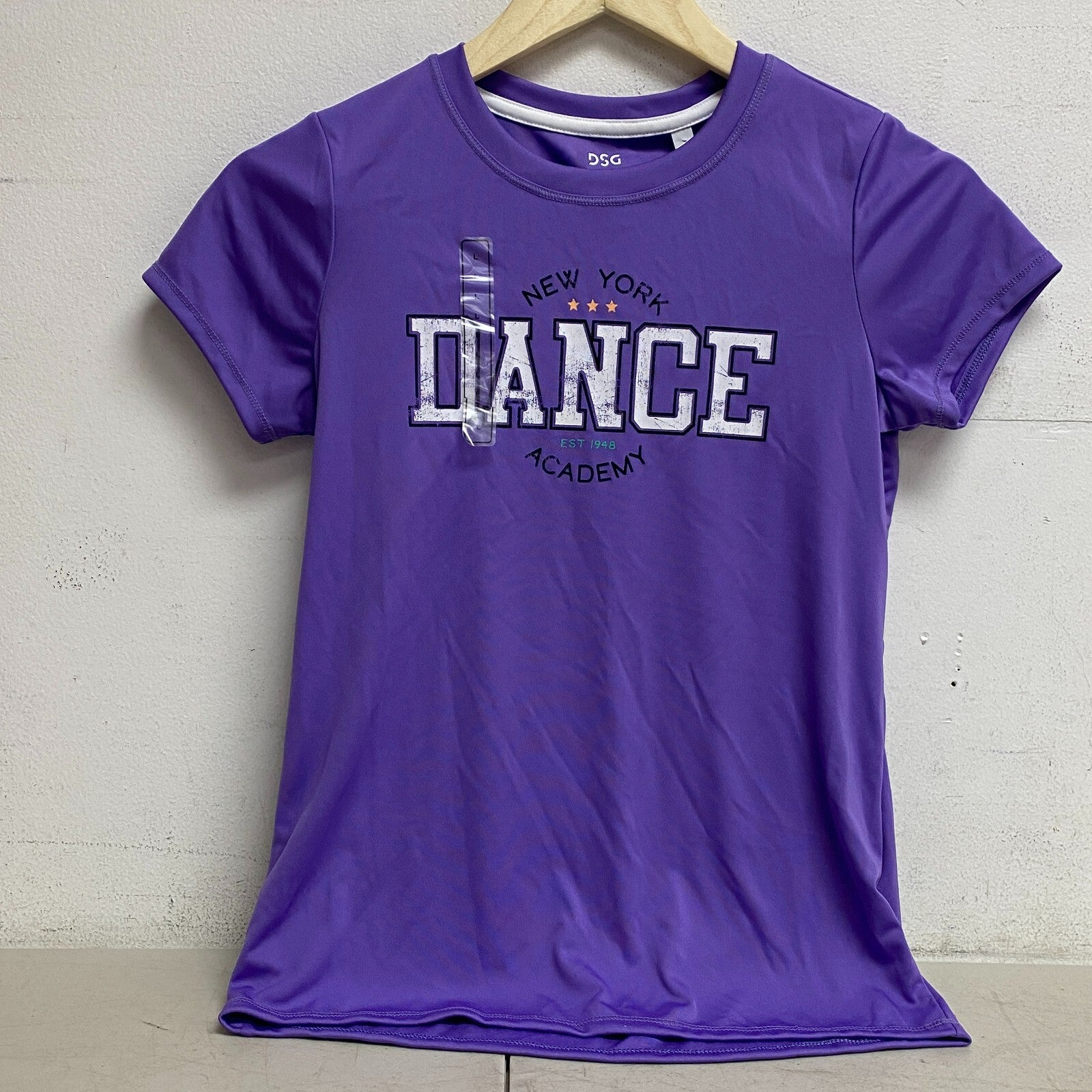 DSG Girl's Crew Graphic Tee Electric Violet Dance Solid Short Sleeve DAG11100