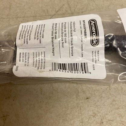 Signature Hardware 6-3/8" Jerico Cabinet Pull - Polished Nickel/Black Bronze