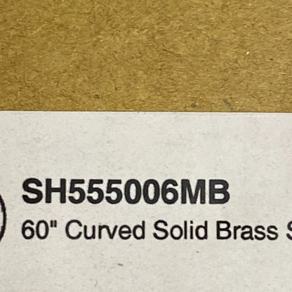 Signature Hardware 60" Curved Solid Brass Shower Rod - Matte Black