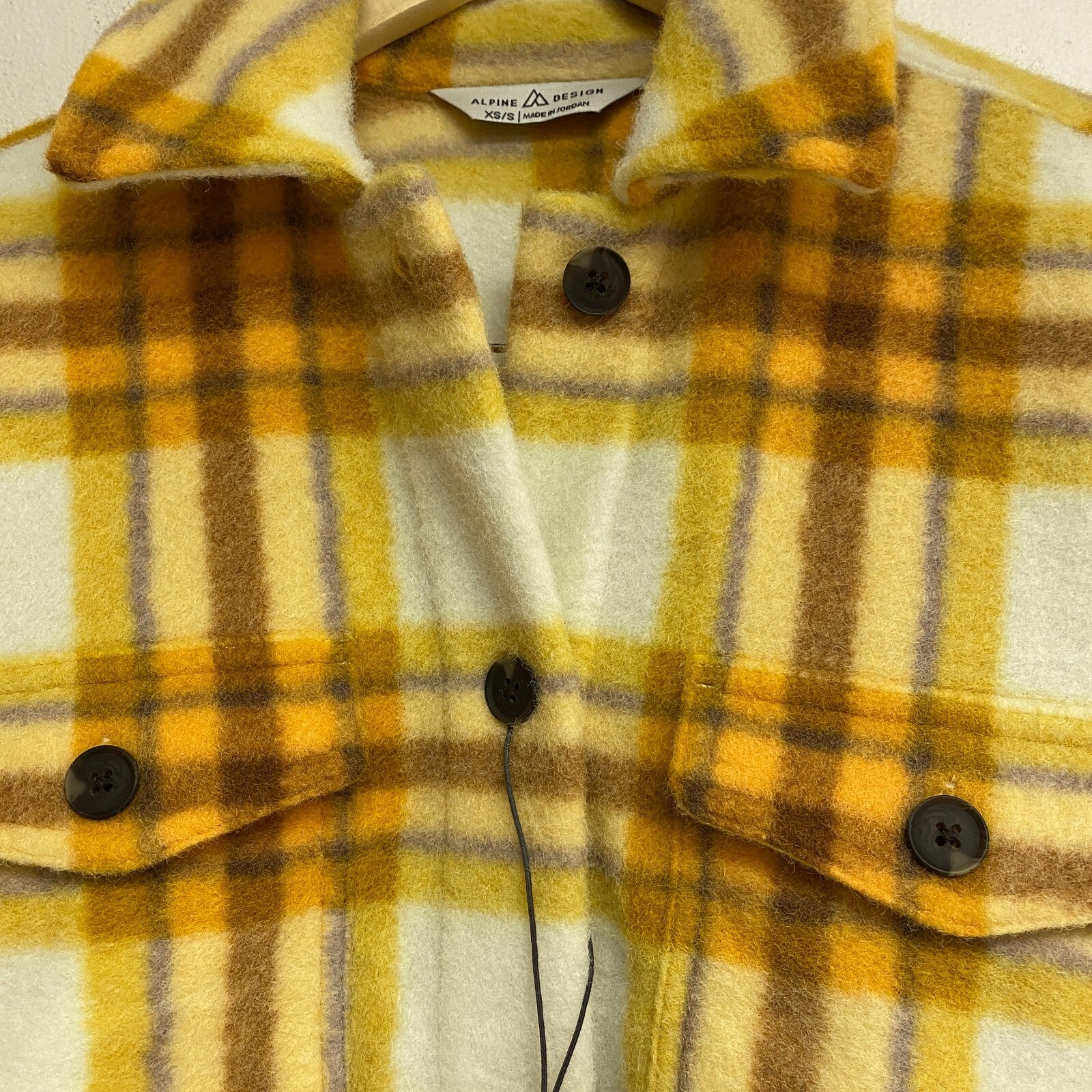 ALPINE WOMENS W AD WAYFARER OF FLC SHIRT JACKET PUMPKIN PATCH PLAID ADW23101P