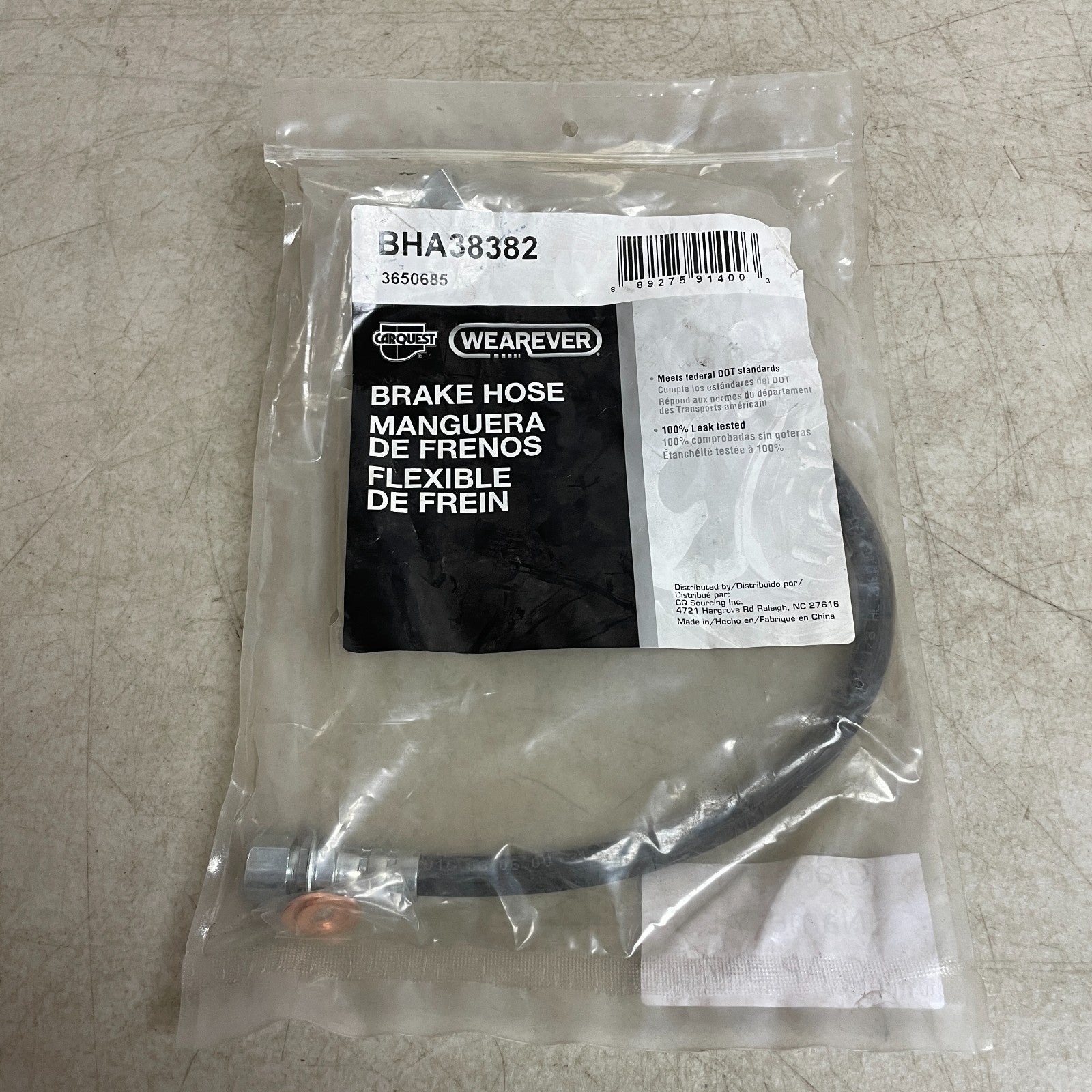 Carquest Wearever BHA38382 Brake Hose Assembly with Copper Washers & Guards