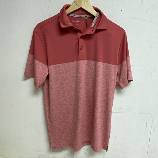 Walter Hage Men's P11 Fashion Colorblock Polo Dark Coral / Coral Heather MGA1141