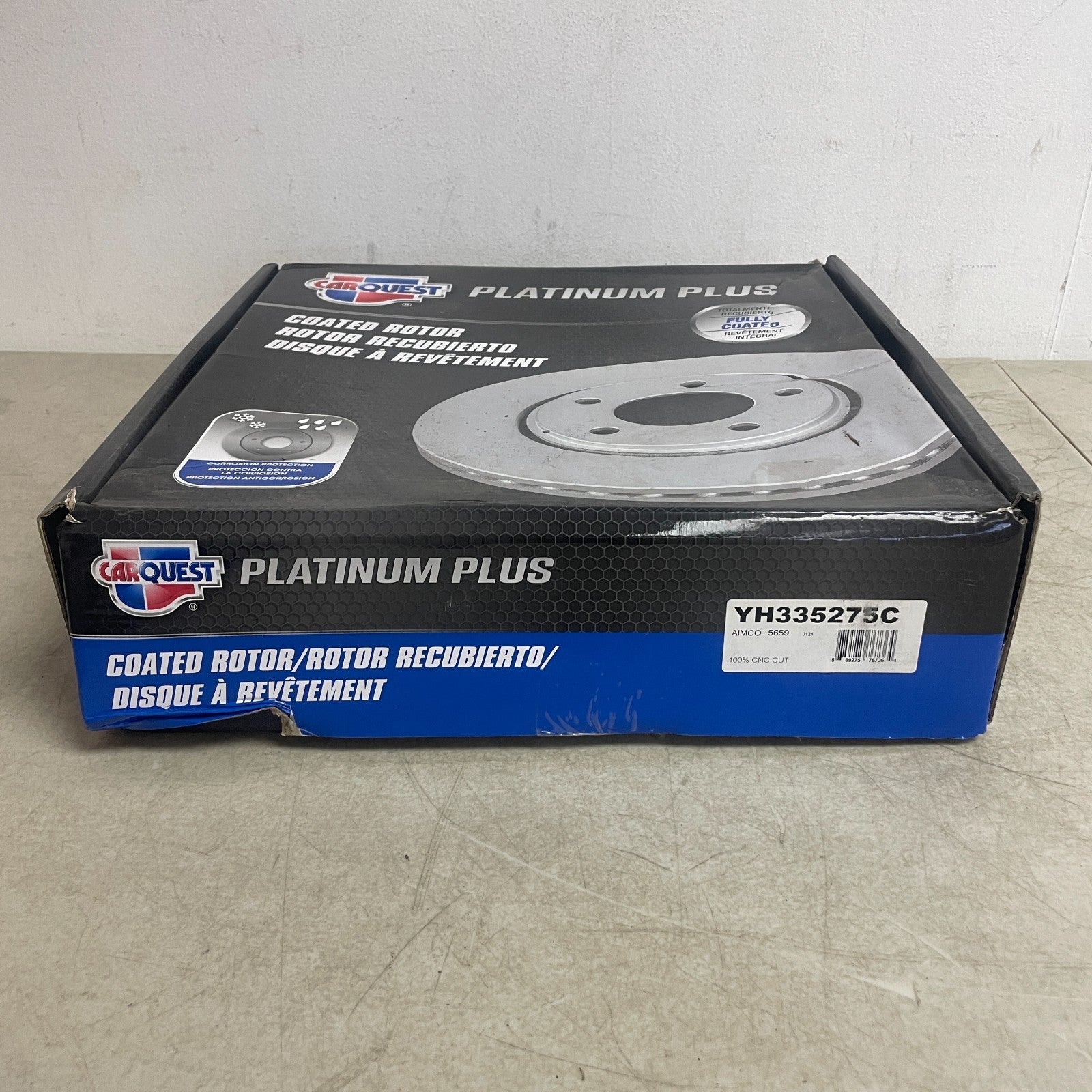 Carquest Platinum Plus Rotor Shield+ Coated Front Disc Brake Rotor YH335275C