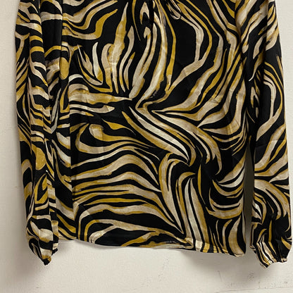 Black Label Women's Split Crew Neck Long Sleeve Size Small Color: Black Marigold