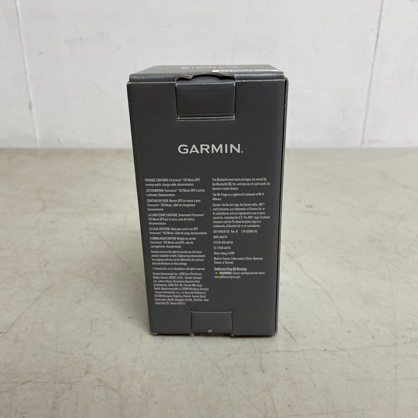 Garmin Forerunner 165 Music Black and Slate Gray AMOLED GPS Watch 010-02863-30