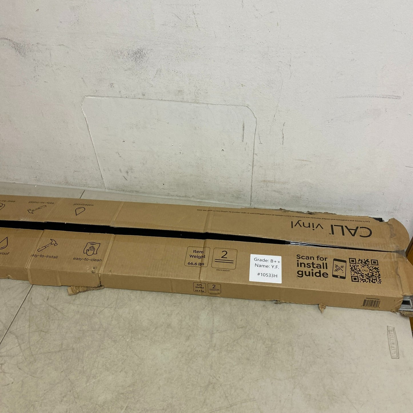 CALI Longboards Oceanic Oak Gray Wood look 20-Mils x 9-in W x 70-in L Water,,,,,