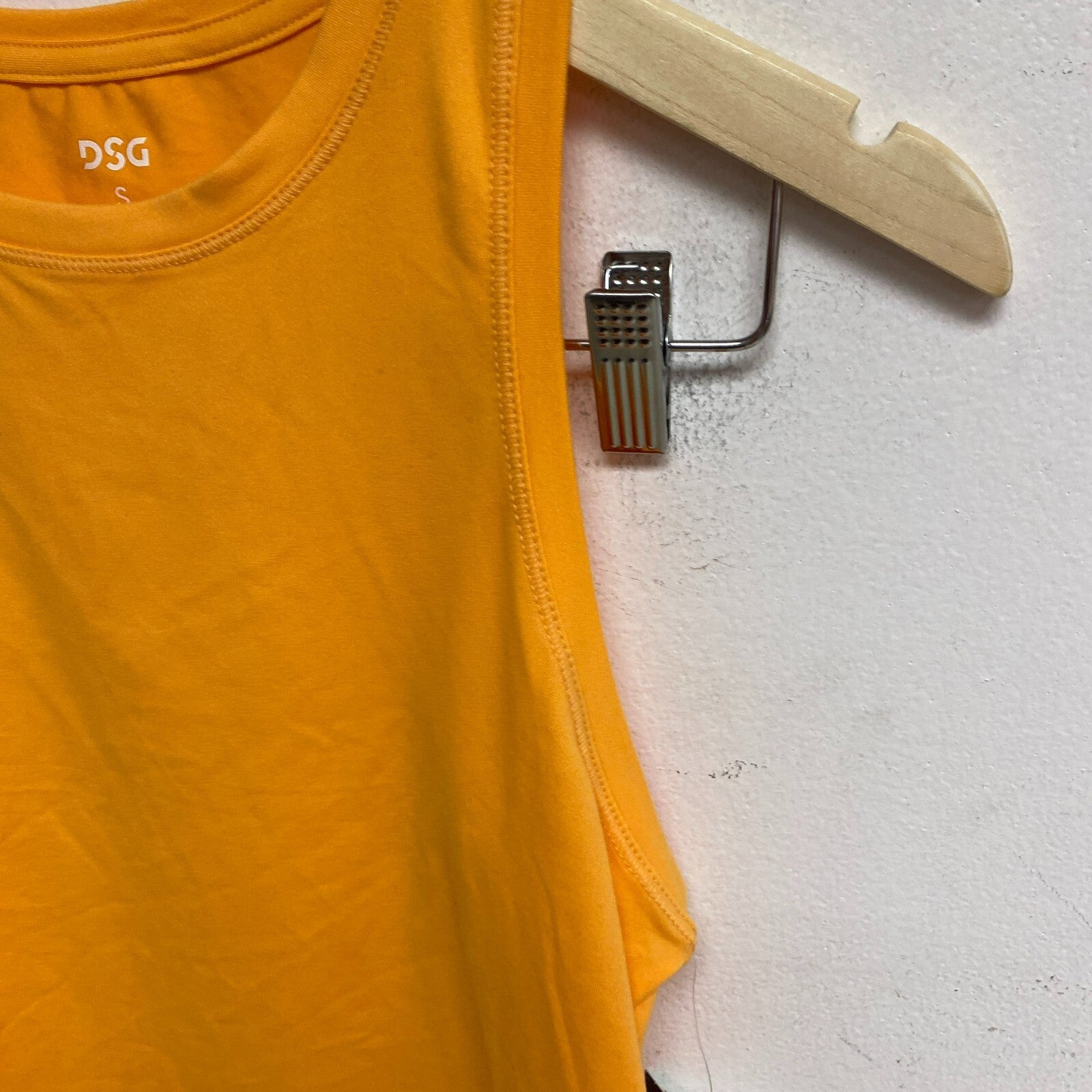 DSG Women's Movement Tank Top Light Tangerine Sleeveless Solid DAW11363