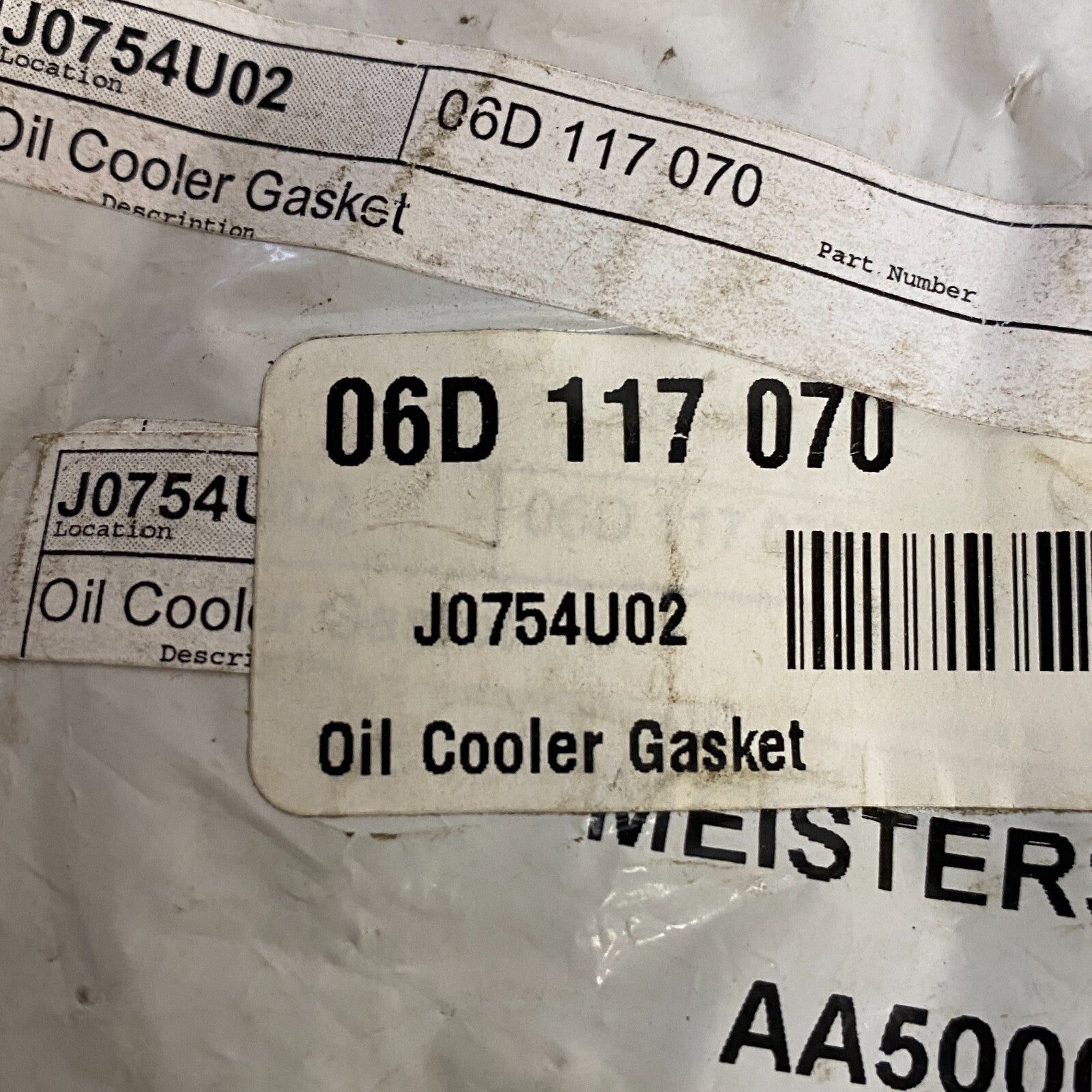 Genuine Volkswagen Jetta '08-'06 Oil Cooler Gasket 06D-117-070