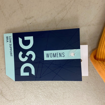 DSG Women's Low Support Seamless Ribbed Halter Strappy Bra Light Orange DAW11710