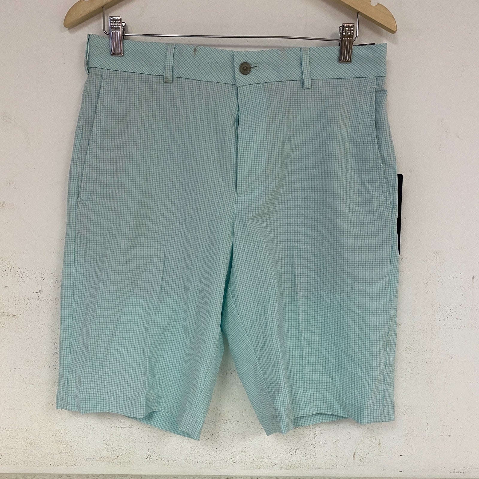 Walter Hagan P11 Menâs Light Green Seersucker Golf Shorts Summer Casual MGA141