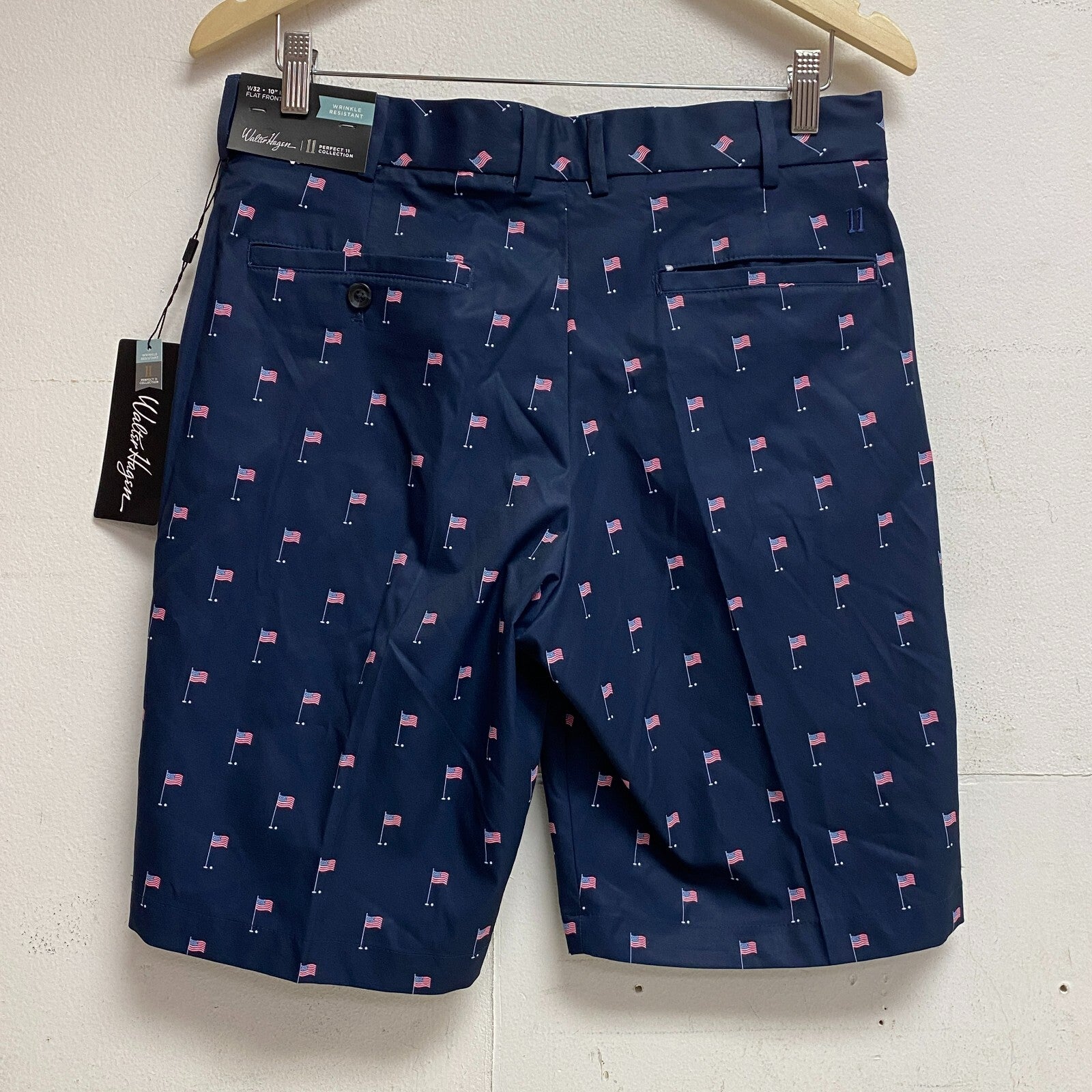 Walter Hagan Men P11 USA Tee Flag Print Short Tee Flag Navy flag print MGA14184