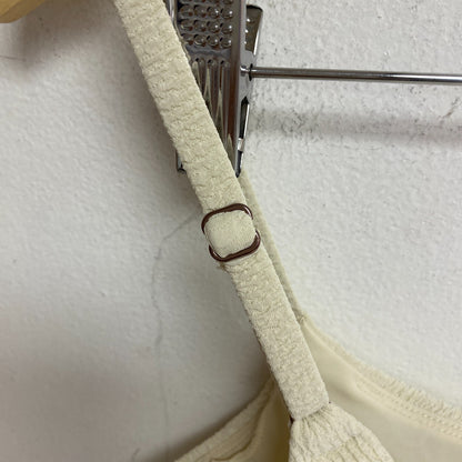 Calia Women's Swim Collection Racerback Tie Back Bikini Top Light Sand WSA23200N