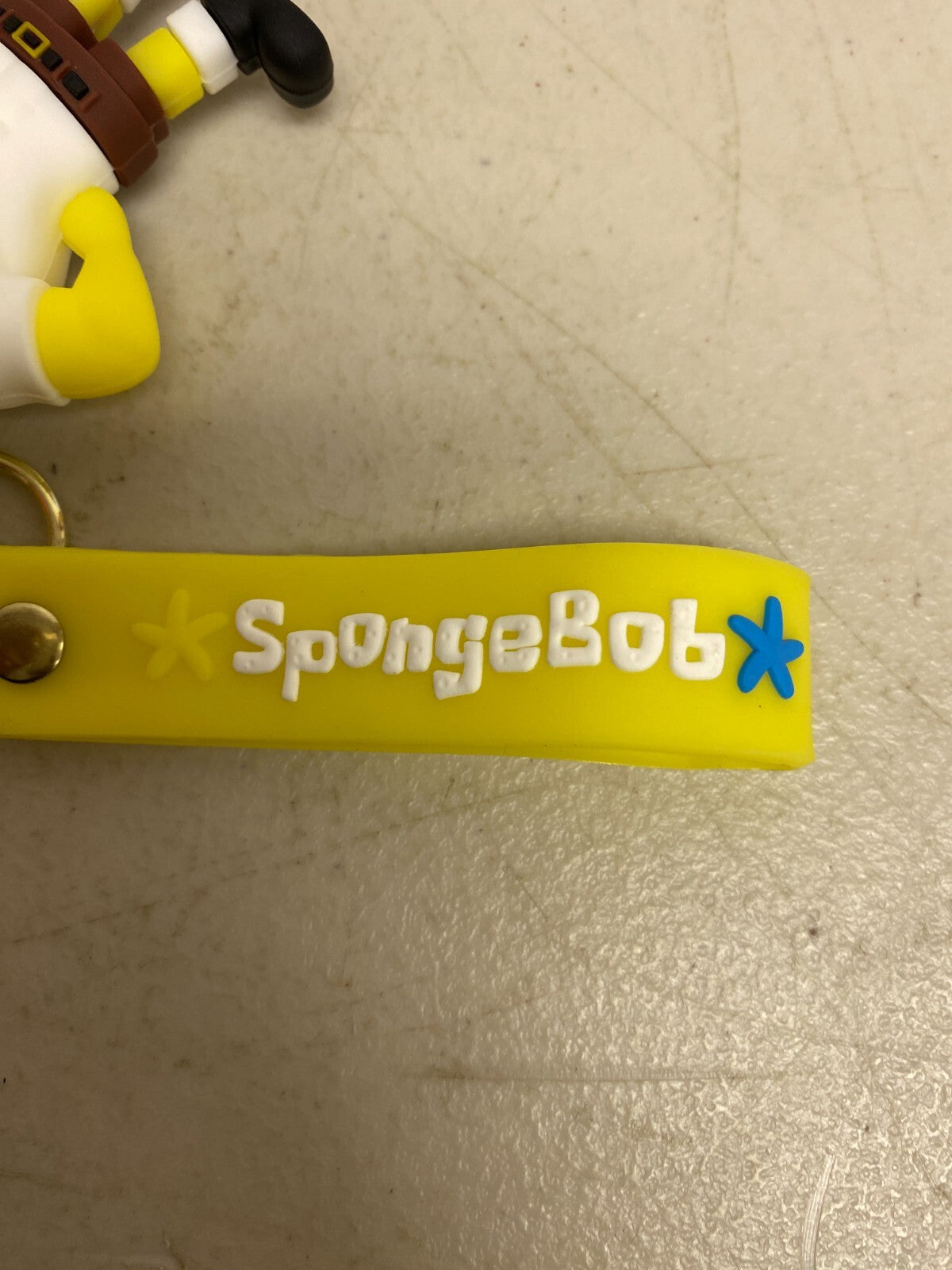 New Assorted Silicone SpongeBob SquarePants Keychain With SpongeBob Accessory